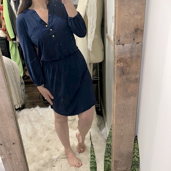 Lilly Pulitzer navy blue dress size medium - Picture 3 of 5